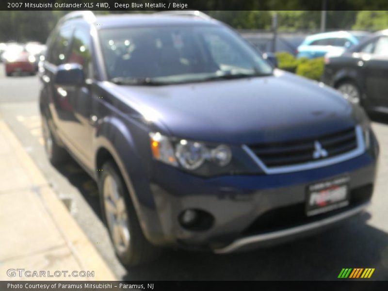 Deep Blue Metallic / Beige 2007 Mitsubishi Outlander XLS 4WD