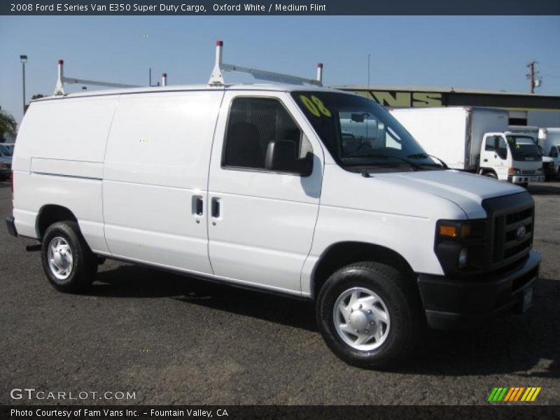 Oxford White / Medium Flint 2008 Ford E Series Van E350 Super Duty Cargo