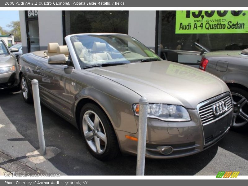 Alpaka Beige Metallic / Beige 2008 Audi A4 3.2 quattro Cabriolet