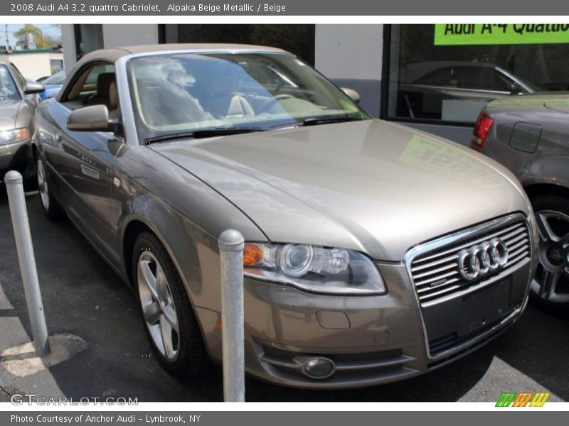 Alpaka Beige Metallic / Beige 2008 Audi A4 3.2 quattro Cabriolet