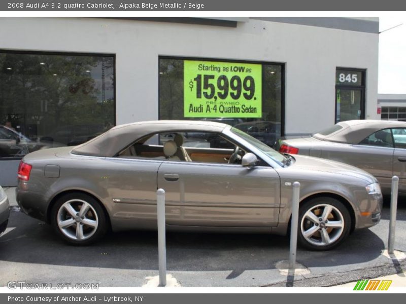 Alpaka Beige Metallic / Beige 2008 Audi A4 3.2 quattro Cabriolet