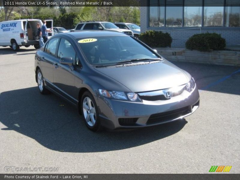 Polished Metal Metallic / Black 2011 Honda Civic LX-S Sedan