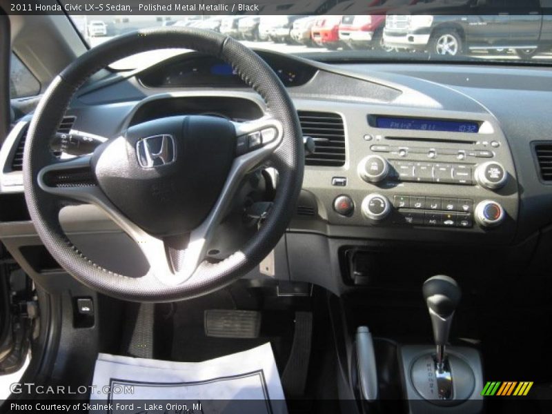 Polished Metal Metallic / Black 2011 Honda Civic LX-S Sedan