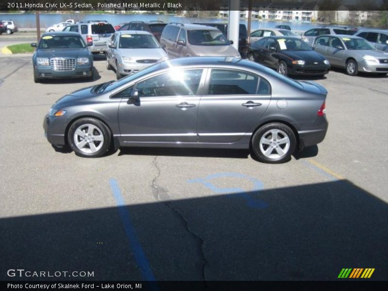 Polished Metal Metallic / Black 2011 Honda Civic LX-S Sedan