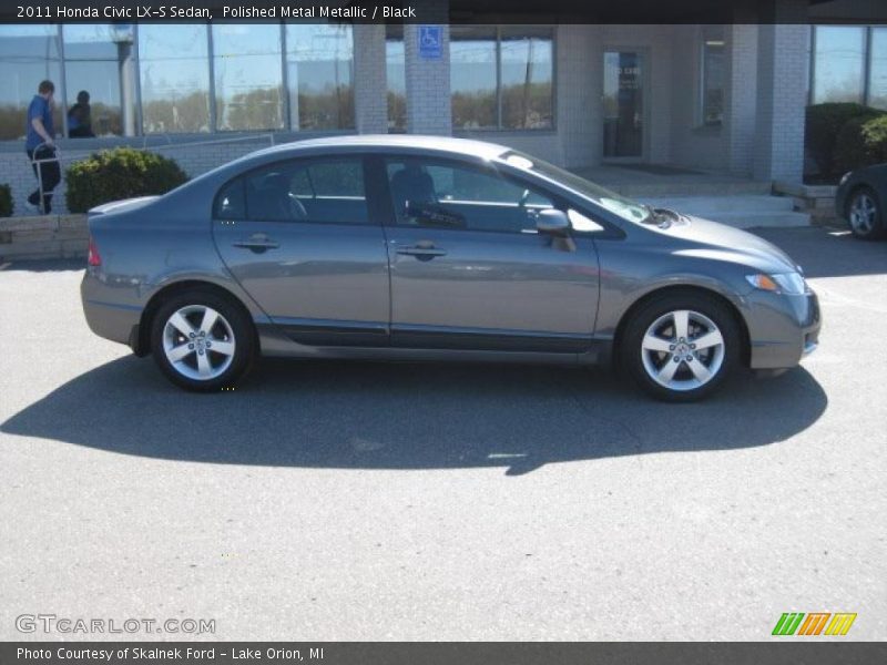 Polished Metal Metallic / Black 2011 Honda Civic LX-S Sedan