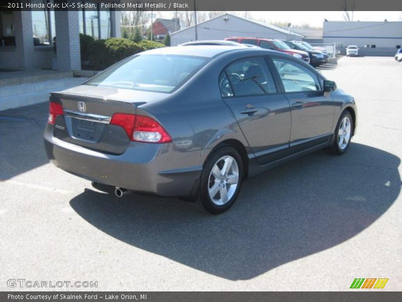 Polished Metal Metallic / Black 2011 Honda Civic LX-S Sedan