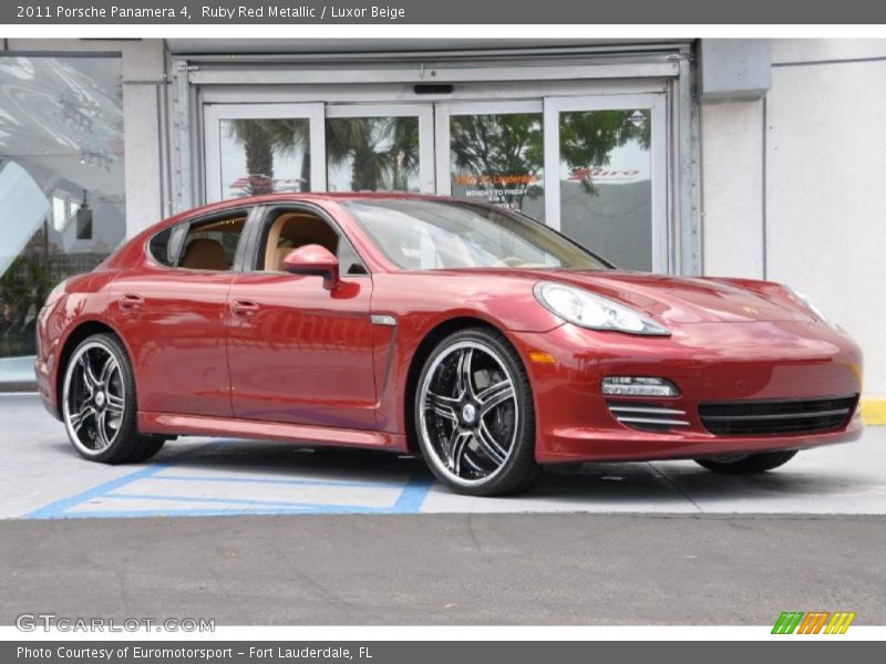 Ruby Red Metallic / Luxor Beige 2011 Porsche Panamera 4