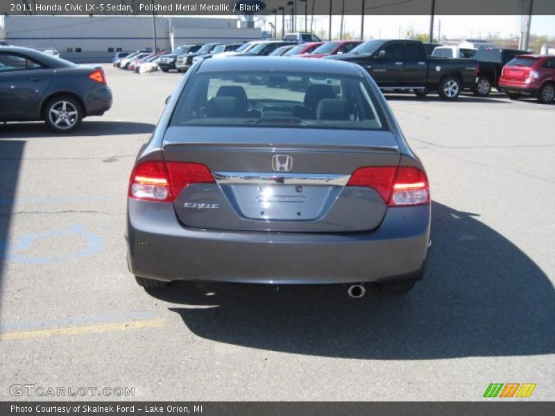 Polished Metal Metallic / Black 2011 Honda Civic LX-S Sedan