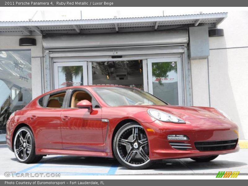Ruby Red Metallic / Luxor Beige 2011 Porsche Panamera 4