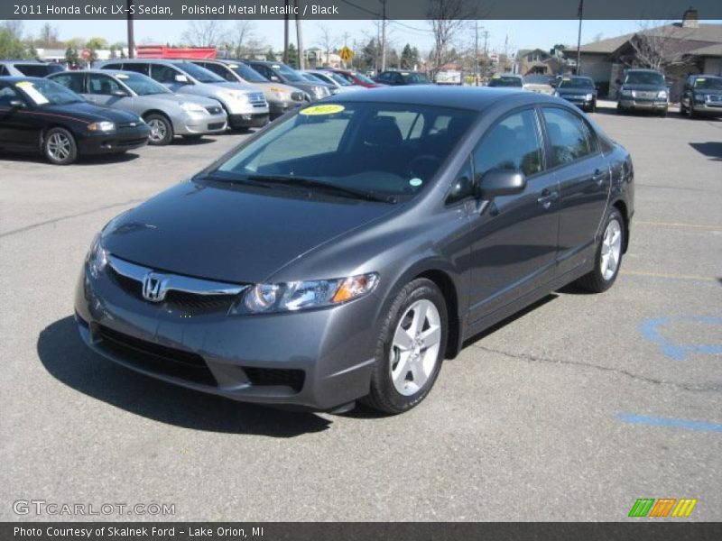Polished Metal Metallic / Black 2011 Honda Civic LX-S Sedan