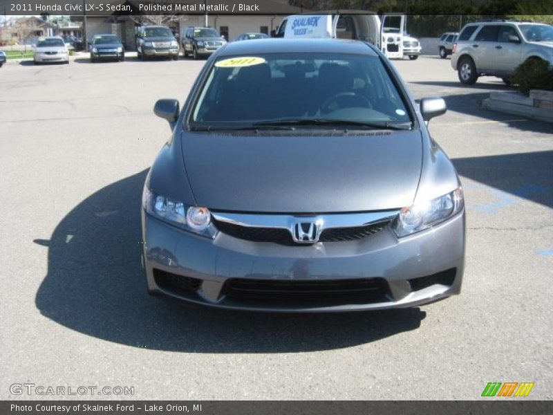 Polished Metal Metallic / Black 2011 Honda Civic LX-S Sedan