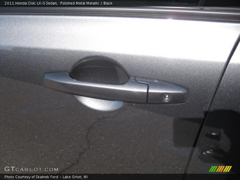 Polished Metal Metallic / Black 2011 Honda Civic LX-S Sedan