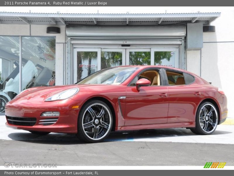 Ruby Red Metallic / Luxor Beige 2011 Porsche Panamera 4