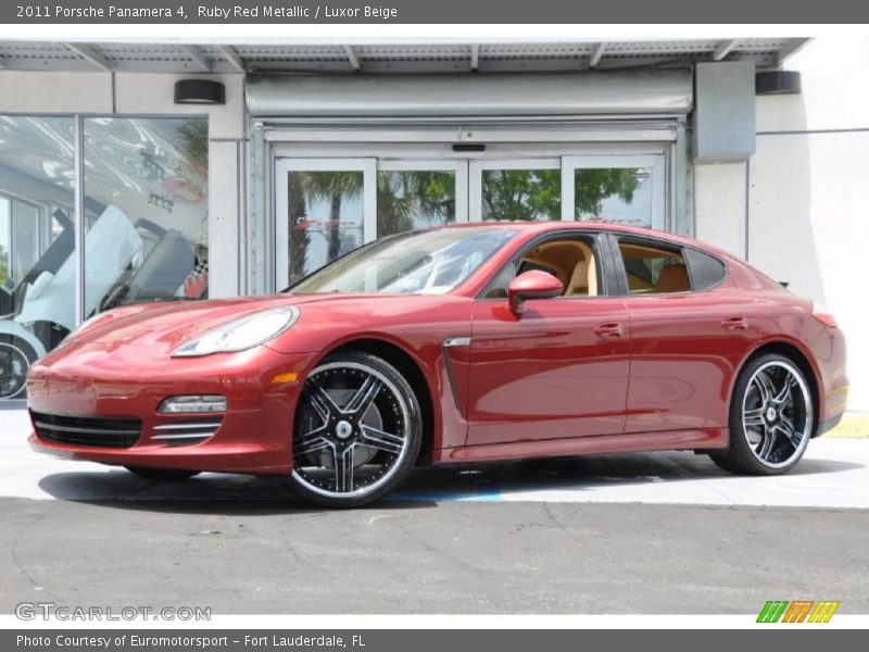 Ruby Red Metallic / Luxor Beige 2011 Porsche Panamera 4