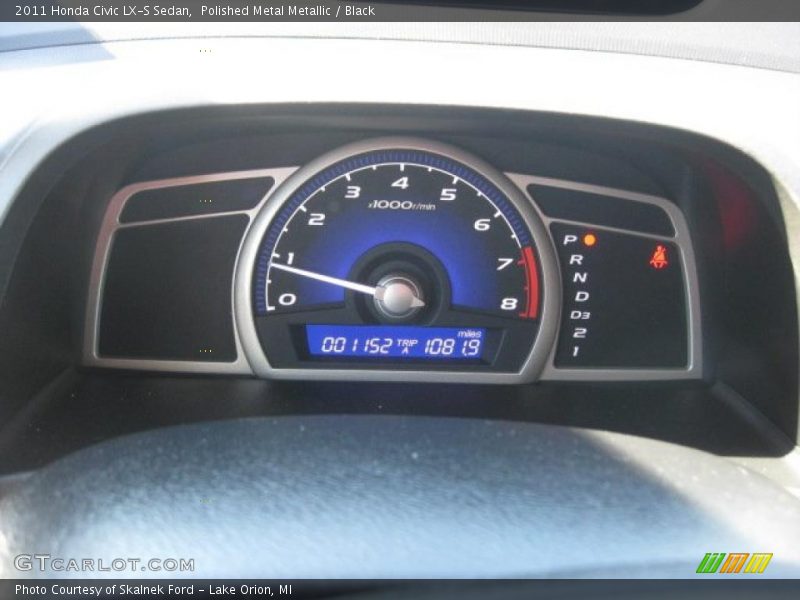 Polished Metal Metallic / Black 2011 Honda Civic LX-S Sedan