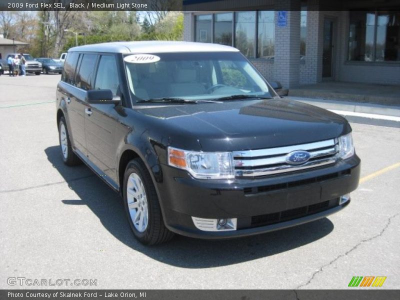 Black / Medium Light Stone 2009 Ford Flex SEL