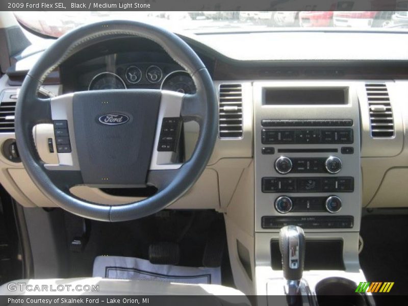 Black / Medium Light Stone 2009 Ford Flex SEL