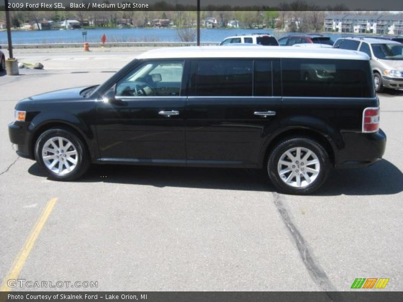 Black / Medium Light Stone 2009 Ford Flex SEL