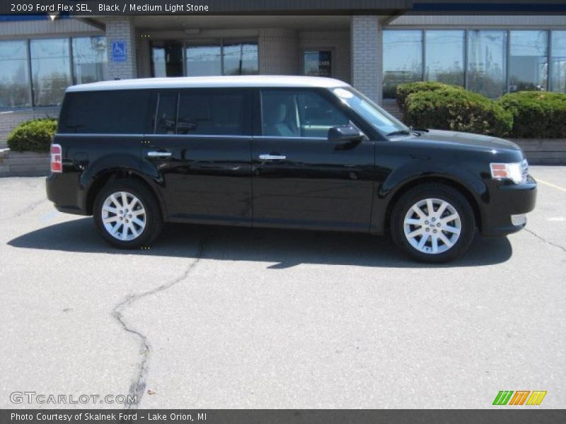 Black / Medium Light Stone 2009 Ford Flex SEL