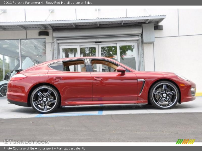 Ruby Red Metallic / Luxor Beige 2011 Porsche Panamera 4