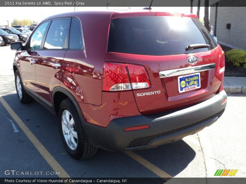 Spicy Red / Gray 2011 Kia Sorento LX AWD