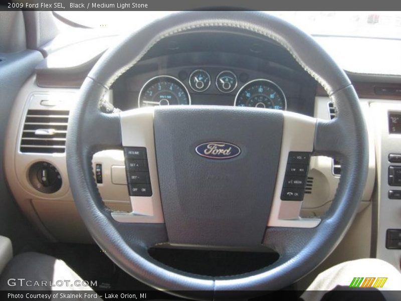 Black / Medium Light Stone 2009 Ford Flex SEL