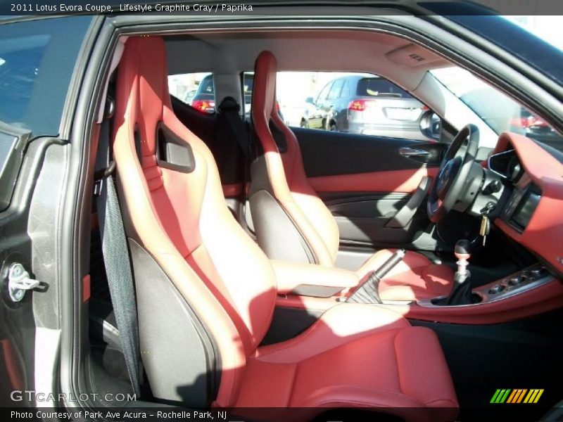  2011 Evora Coupe Paprika Interior