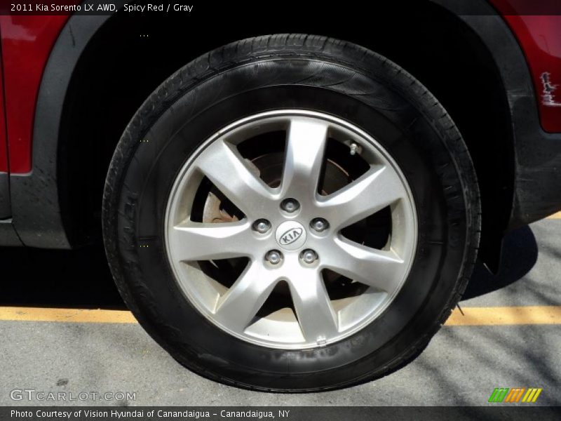 Spicy Red / Gray 2011 Kia Sorento LX AWD