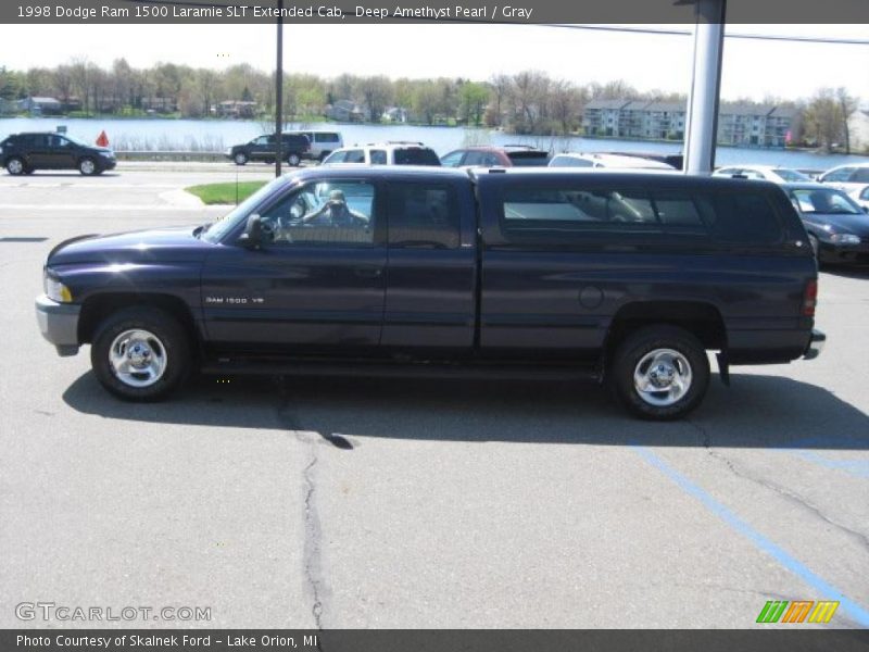 Deep Amethyst Pearl / Gray 1998 Dodge Ram 1500 Laramie SLT Extended Cab