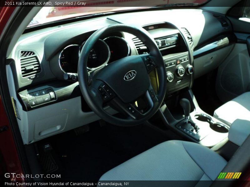 Spicy Red / Gray 2011 Kia Sorento LX AWD