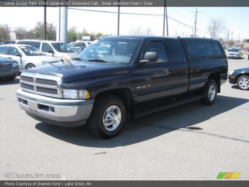 Deep Amethyst Pearl / Gray 1998 Dodge Ram 1500 Laramie SLT Extended Cab