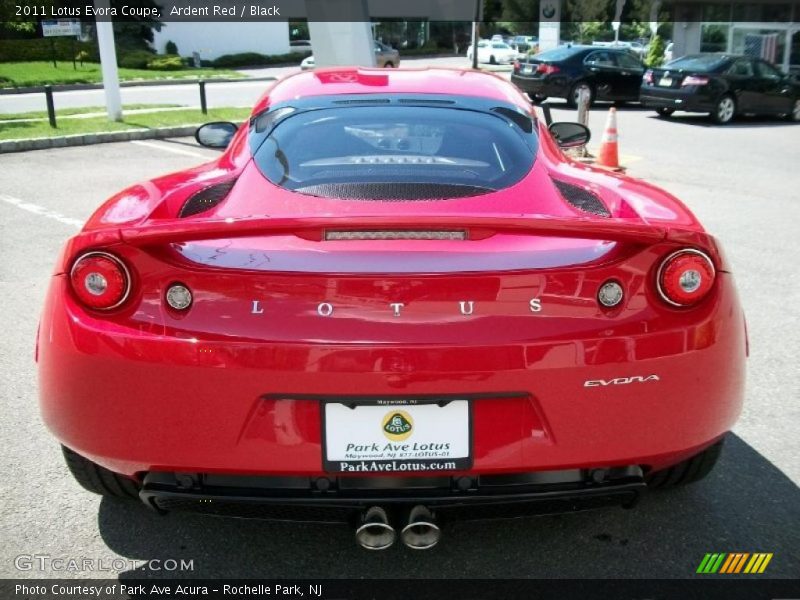 Ardent Red / Black 2011 Lotus Evora Coupe