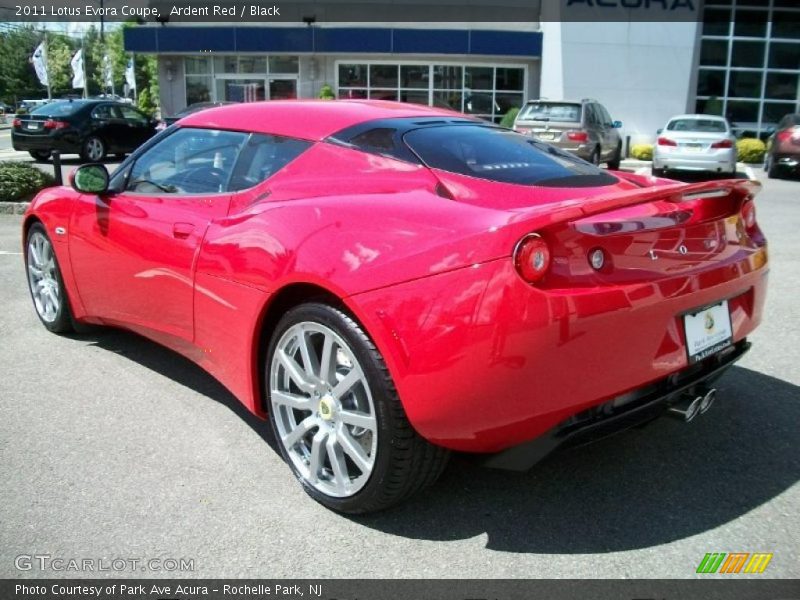 Ardent Red / Black 2011 Lotus Evora Coupe