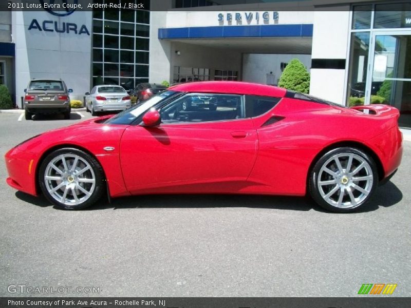 Ardent Red / Black 2011 Lotus Evora Coupe