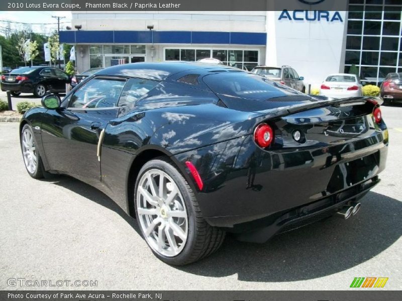 Phantom Black / Paprika Leather 2010 Lotus Evora Coupe