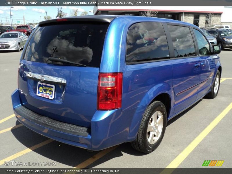 Marathon Blue Pearl / Medium Slate Gray/Light Shale 2008 Dodge Grand Caravan SXT