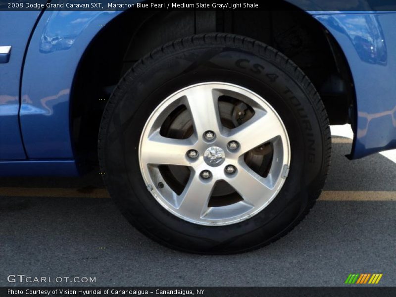 Marathon Blue Pearl / Medium Slate Gray/Light Shale 2008 Dodge Grand Caravan SXT