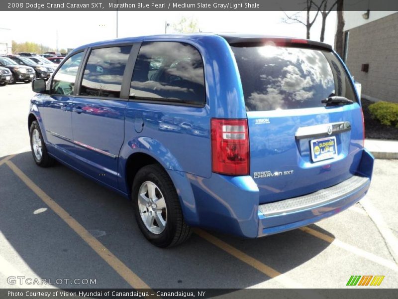 Marathon Blue Pearl / Medium Slate Gray/Light Shale 2008 Dodge Grand Caravan SXT