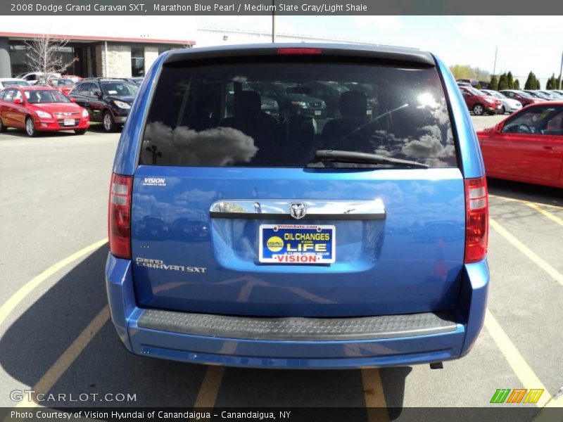 Marathon Blue Pearl / Medium Slate Gray/Light Shale 2008 Dodge Grand Caravan SXT