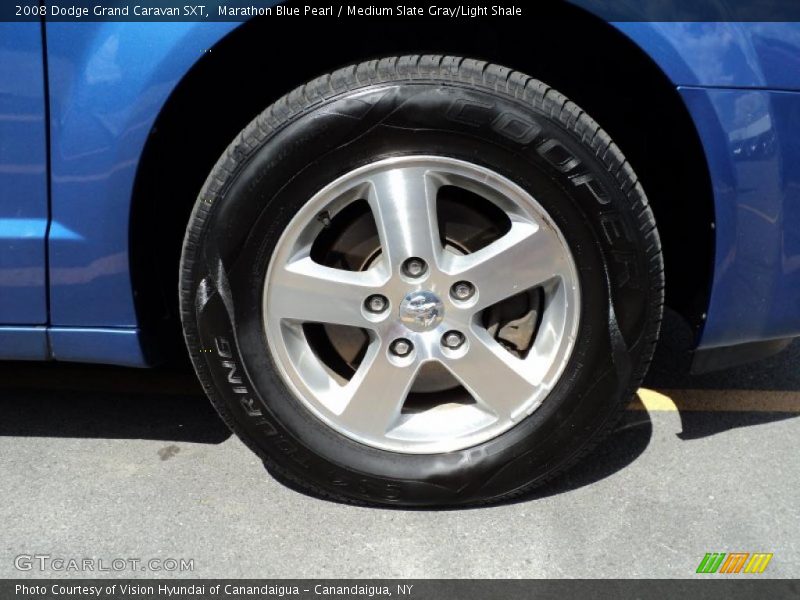 Marathon Blue Pearl / Medium Slate Gray/Light Shale 2008 Dodge Grand Caravan SXT