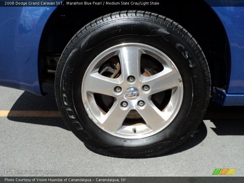 Marathon Blue Pearl / Medium Slate Gray/Light Shale 2008 Dodge Grand Caravan SXT