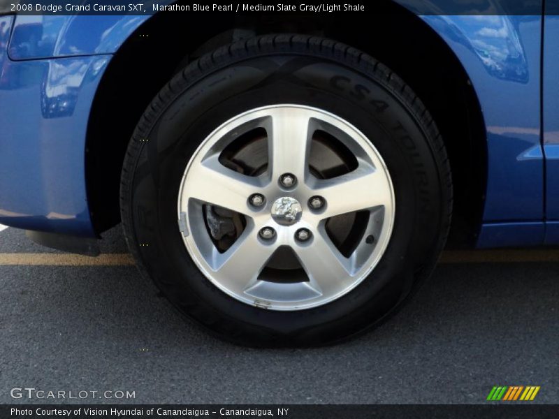 Marathon Blue Pearl / Medium Slate Gray/Light Shale 2008 Dodge Grand Caravan SXT