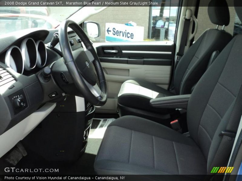 Marathon Blue Pearl / Medium Slate Gray/Light Shale 2008 Dodge Grand Caravan SXT