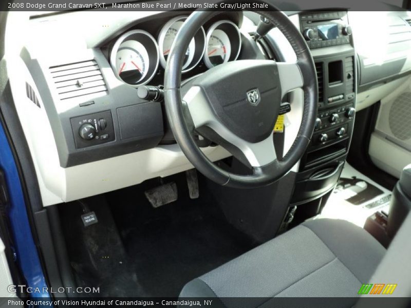 Marathon Blue Pearl / Medium Slate Gray/Light Shale 2008 Dodge Grand Caravan SXT