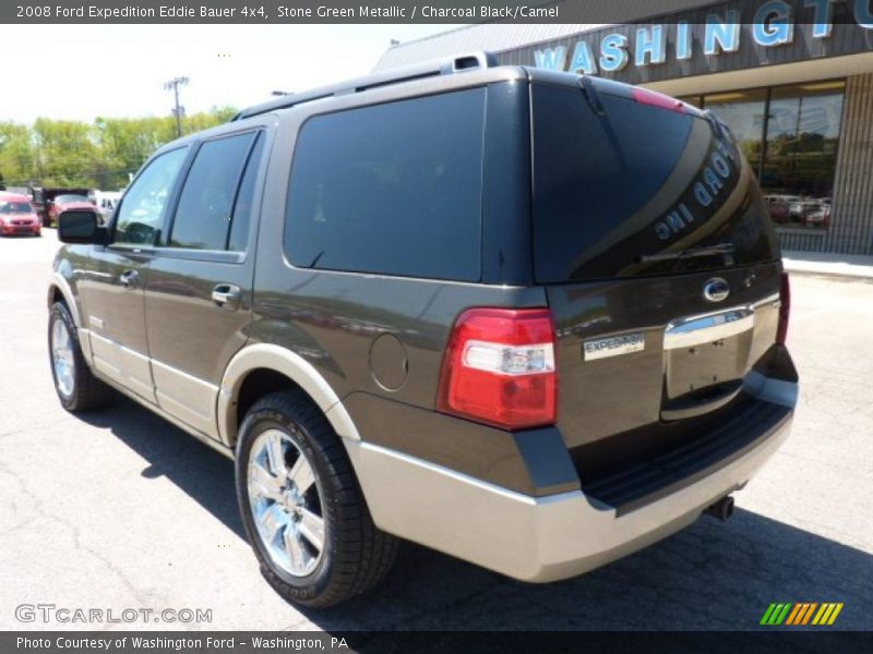 Stone Green Metallic / Charcoal Black/Camel 2008 Ford Expedition Eddie Bauer 4x4