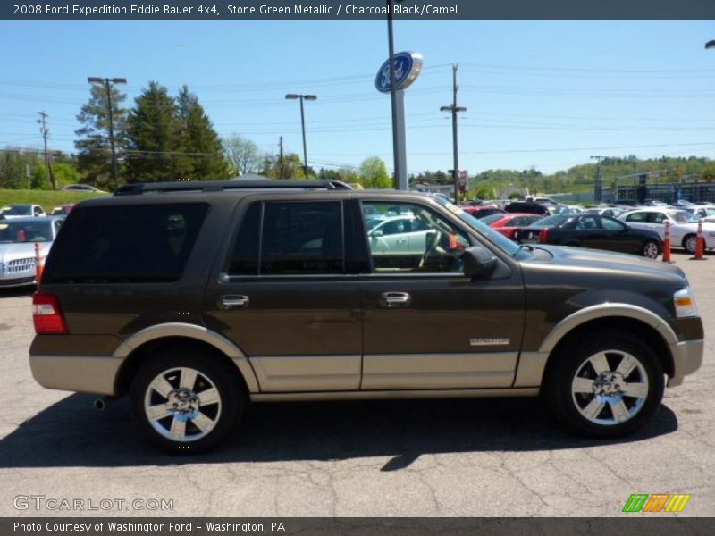 Stone Green Metallic / Charcoal Black/Camel 2008 Ford Expedition Eddie Bauer 4x4