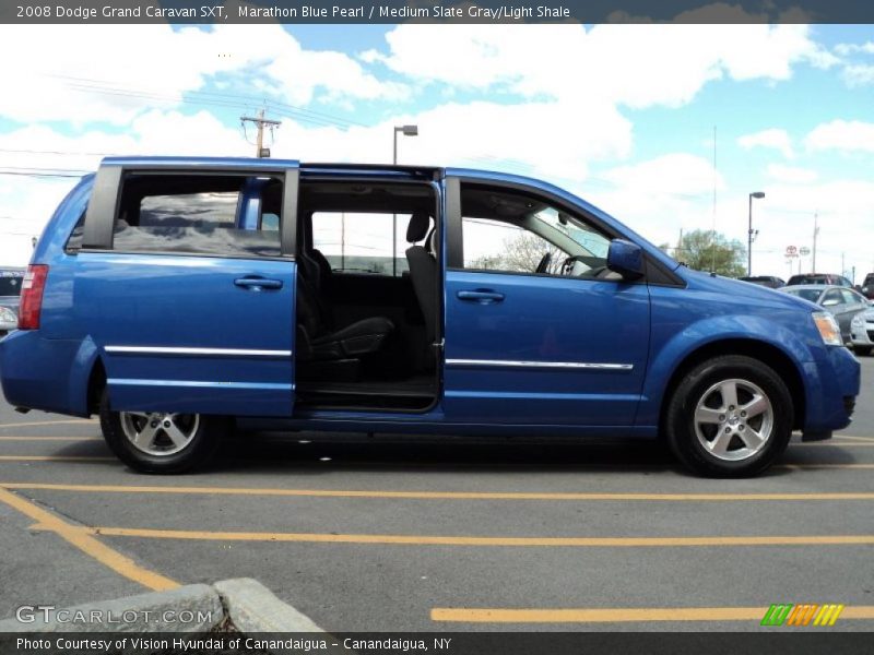 Marathon Blue Pearl / Medium Slate Gray/Light Shale 2008 Dodge Grand Caravan SXT