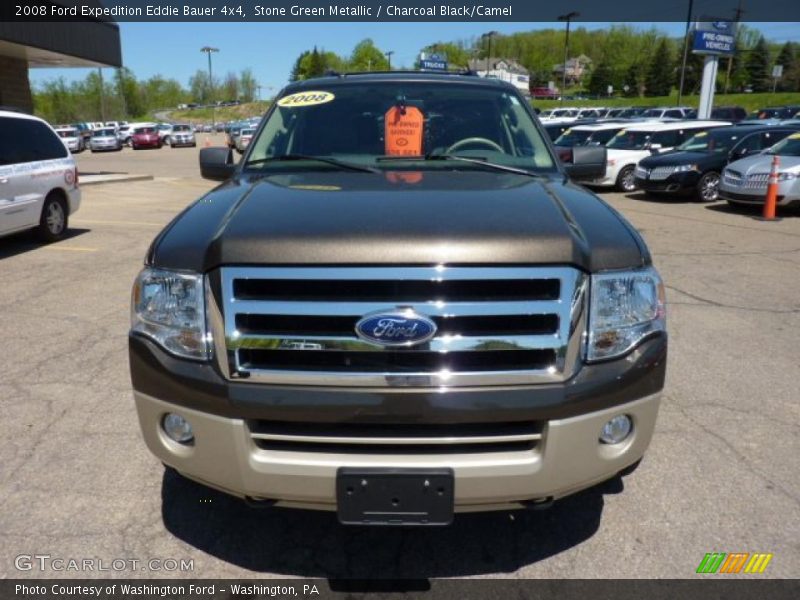 Stone Green Metallic / Charcoal Black/Camel 2008 Ford Expedition Eddie Bauer 4x4