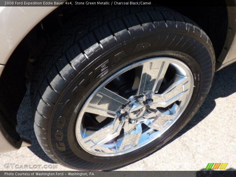 Stone Green Metallic / Charcoal Black/Camel 2008 Ford Expedition Eddie Bauer 4x4