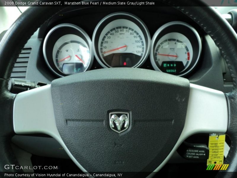Marathon Blue Pearl / Medium Slate Gray/Light Shale 2008 Dodge Grand Caravan SXT